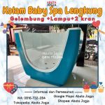 Kolam Baby Spa Lengkung + Gelembung + Lampu + 2 Kran Panas Dingin